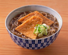 Buckwheat noodles with sweet fried tofu