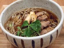 Buckwheat noodles with roasted duck