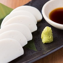 Itawasa (fish cakes with wasabi and soy sauce)