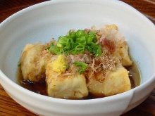 Deep-fried tofu in broth