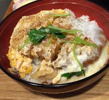 Pork cutlet rice bowl