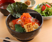 Seafood rice bowl