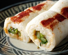 Yam sushi rolls