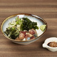 Live mackerel sashimi