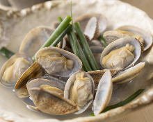 Manila clams steamed with sake