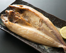 Salted and grilled Atka mackerel