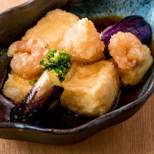 Deep-fried tofu in broth