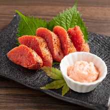 Seared spicy cod roe