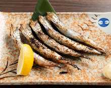Shishamo smelt with roe