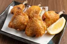 Fried locally raised chicken wing