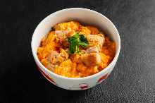 "Oyako" locally raised chicken and egg rice bowl