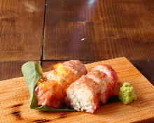 Rod-shaped sushi