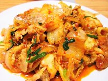 Stir-fried pork with kimchi