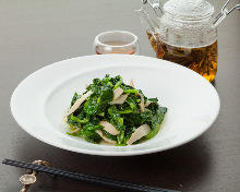 Stir-fried pea shoots