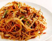 Chinese style soy sauce fried noodles