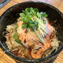 Cod roe and avocado rice bowl