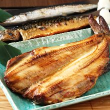 Salted and grilled Atka mackerel