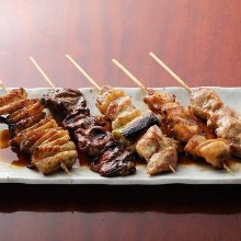 Assorted grilled chicken skewers, 5 kinds