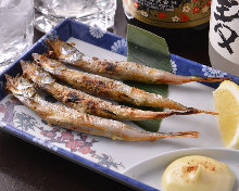 Shishamo smelt with roe