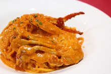 Pasta with crab