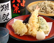 Buckwheat noodles with tempura