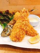 Deep-fried horse mackerel