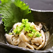 Chicken skin with ponzu