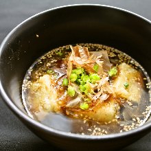 Deep-fried tofu in broth