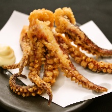 Fried squid legs