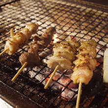 Assorted grilled chicken skewers, 5 kinds