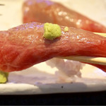 Beef nigiri sushi