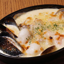 Seafood gratin