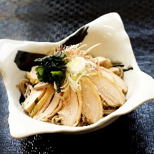 Nikusoba (meat on soba noodles)