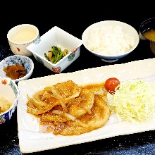 Ginger-fried pork set meal