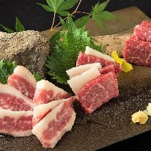 Horse meat sashimi