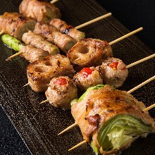 Grilled pork skewer