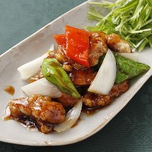 Sweet and sour pork with black vinegar