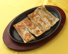 Stick gyoza filled with pine nut