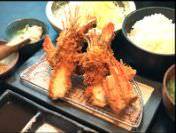 Deep-fried shrimp set meal