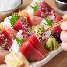 本日の鮮魚　五種盛り合わせ（sashimi）