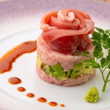 Tuna and avocado tartare