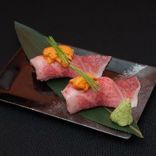 Beef sirloin sushi