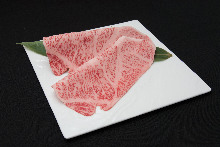 Wagyu beef loin yakishabu Wagyu beef loin yakishabu