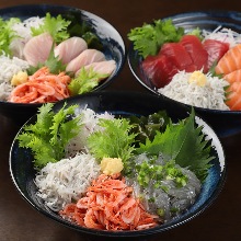 Seafood rice bowl