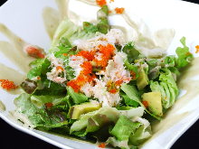 Crab tomalley salad