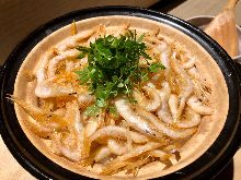 Donabe Gohan (rice in an earthen pot) (Glass shrimp,Burdock)