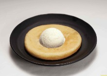 Korean pancake with vanilla ice cream filling