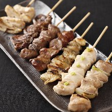 Assorted grilled skewers