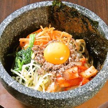 Stone grilled bibimbap