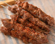 Grilled lamb skewer